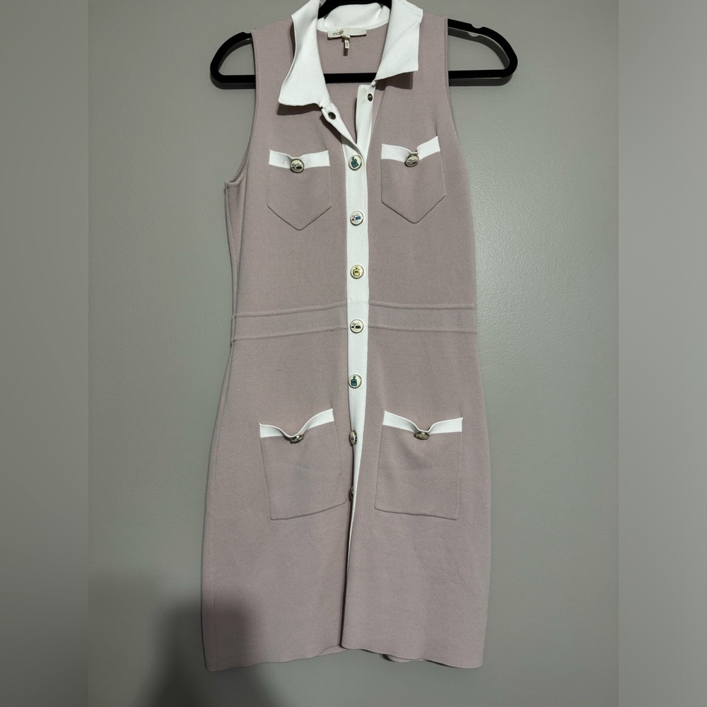 Maje knit dress light pink sz 38